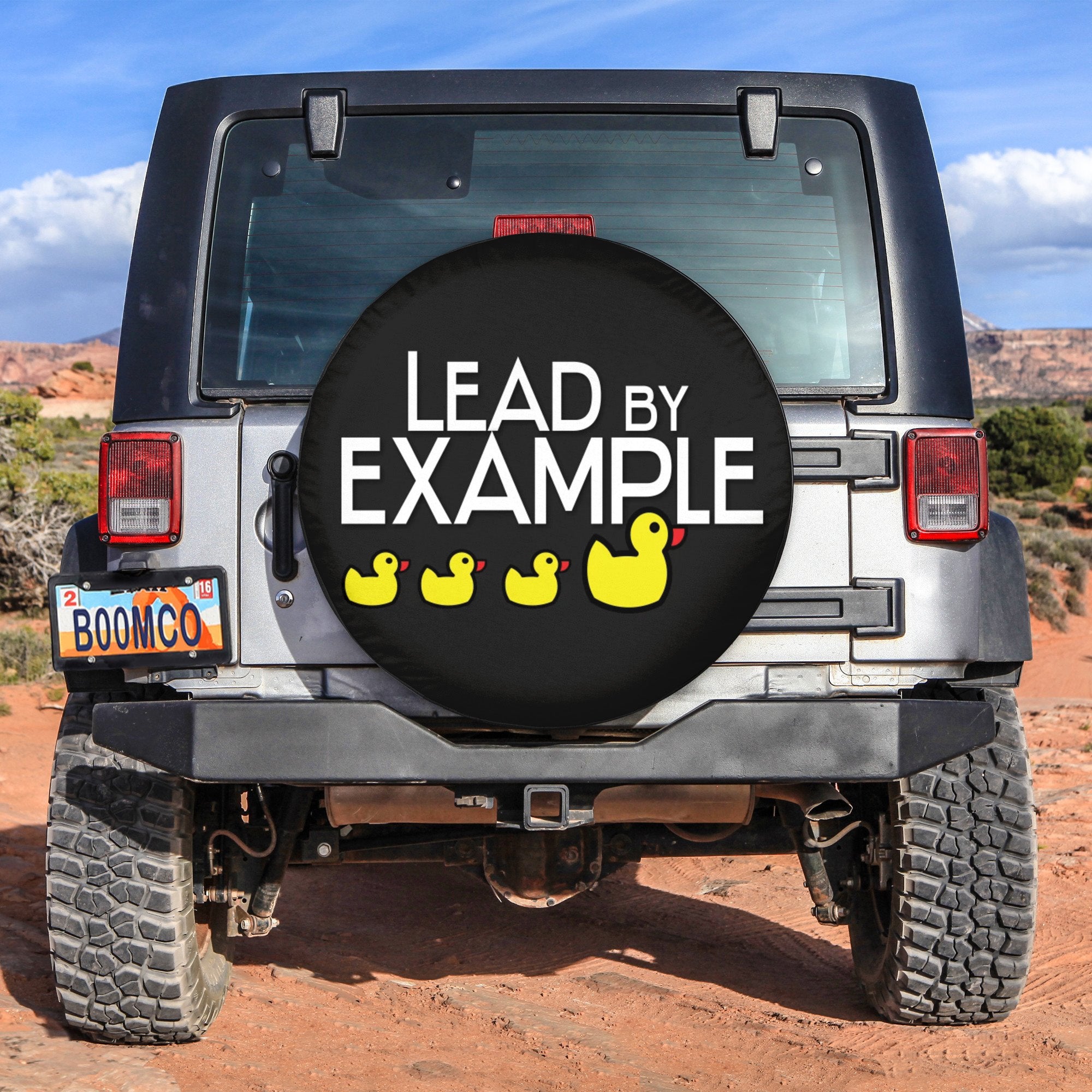 Father's Day Tire Covers - Lead By Example Spare Tire Cover NO.153 LT8 - Wonder Print Shop