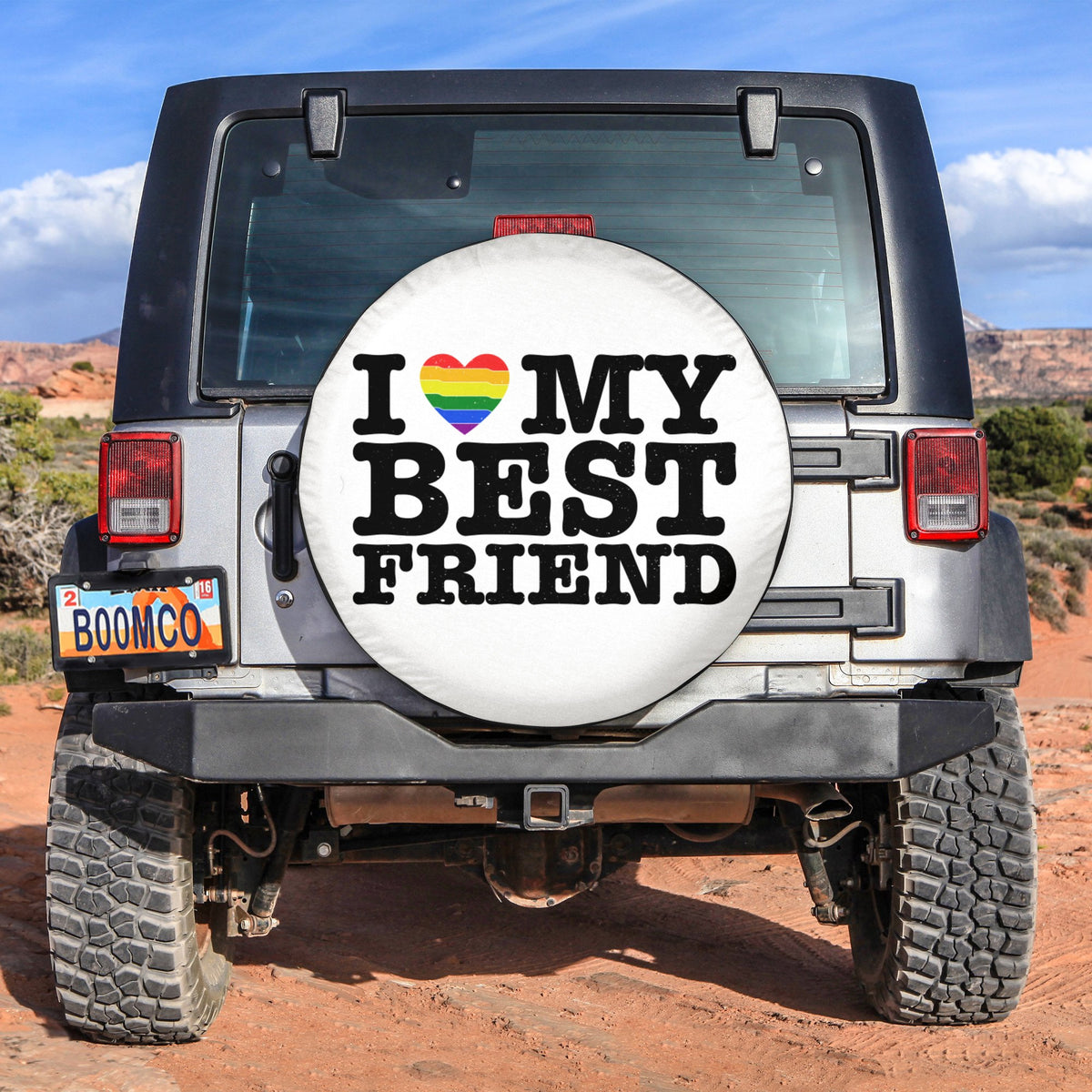 LGBT Tire Covers - I Love My Best Friend Pride Spare Tire Cover NO.93 LT8 - Wonder Print Shop