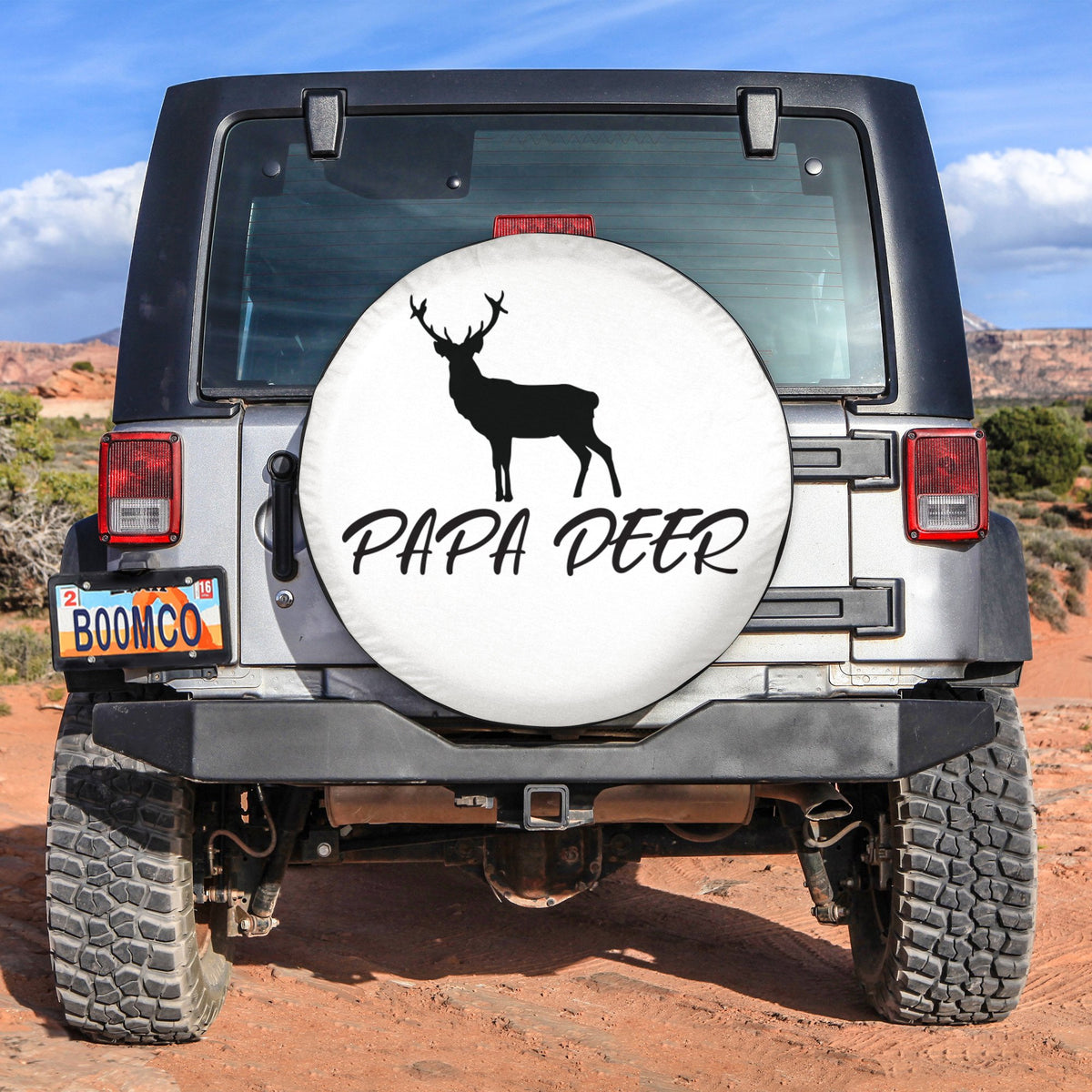 Father's Day Tire Covers - Papa Deer Spare Tire Cover NO.155 LT8 - Wonder Print Shop