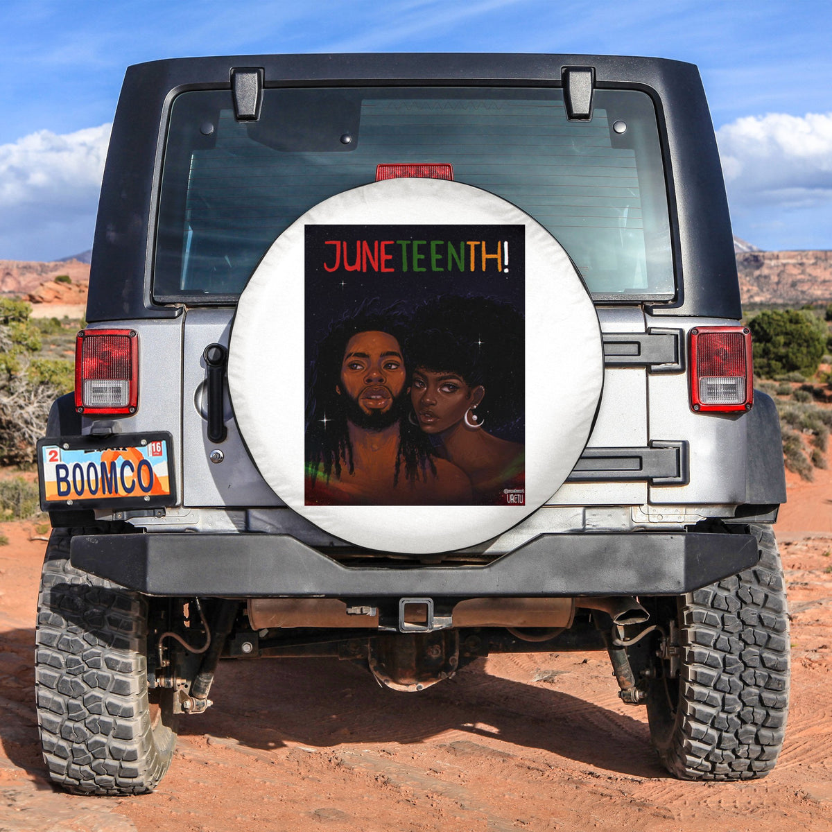 African Tire Covers - Juneteenth Spare Tire Cover Fancy Black Couple Version NO.157 LT8 - Wonder Print Shop