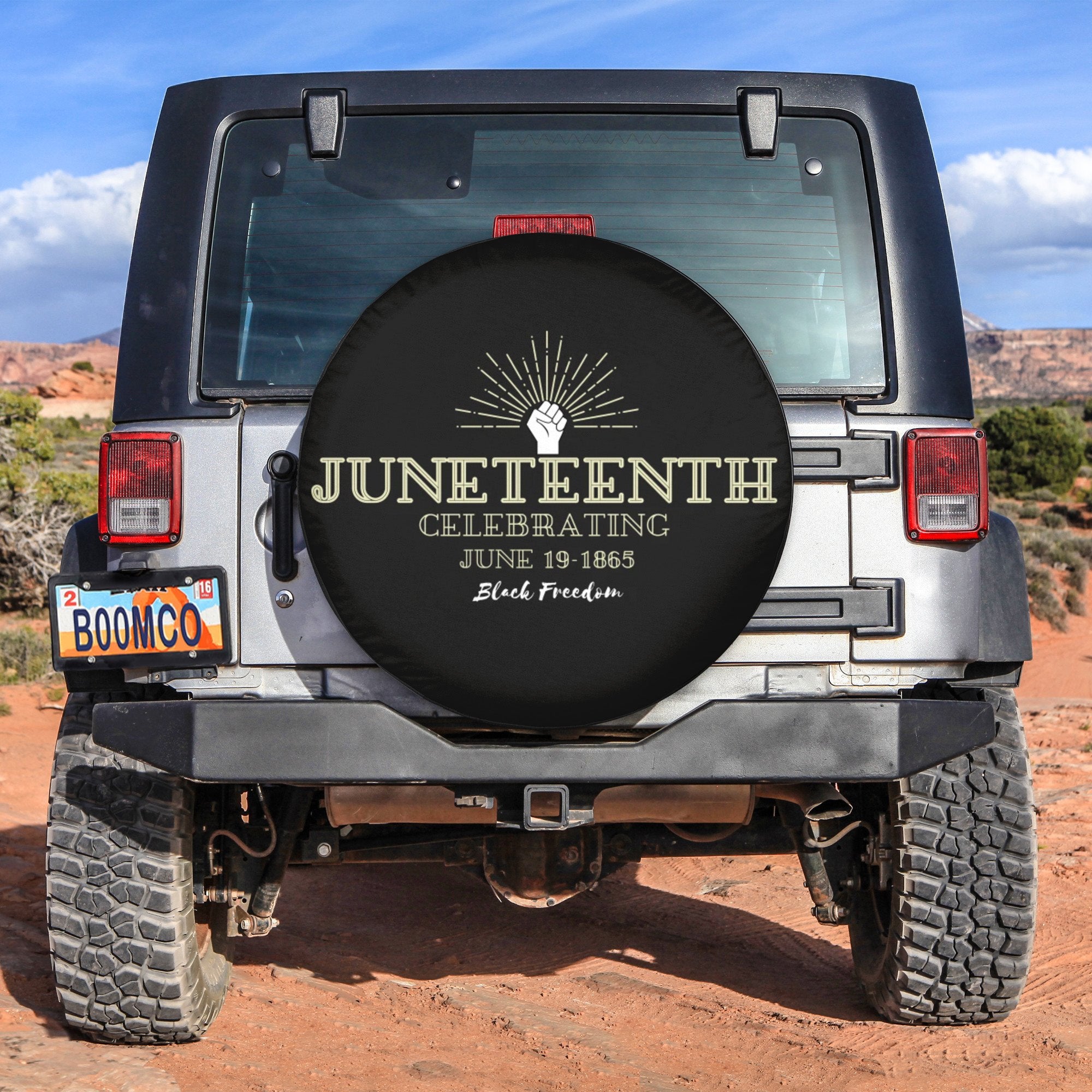 African Tire Covers - Juneteenth Spare Tire Cover Celebrating June 19-1865 Black Freedom NO.158 LT8 - Wonder Print Shop