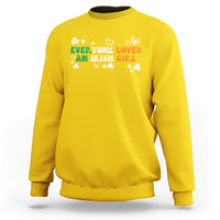 Everyone Loves An Irish Girl St. Patrick's Womens Girls Colorful Sweatshirt - Wonder Print Shop