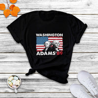 Washington Adams 1789 American Patriots Presidents Day US History US Pride Political T Shirt - Wonder Print Shop