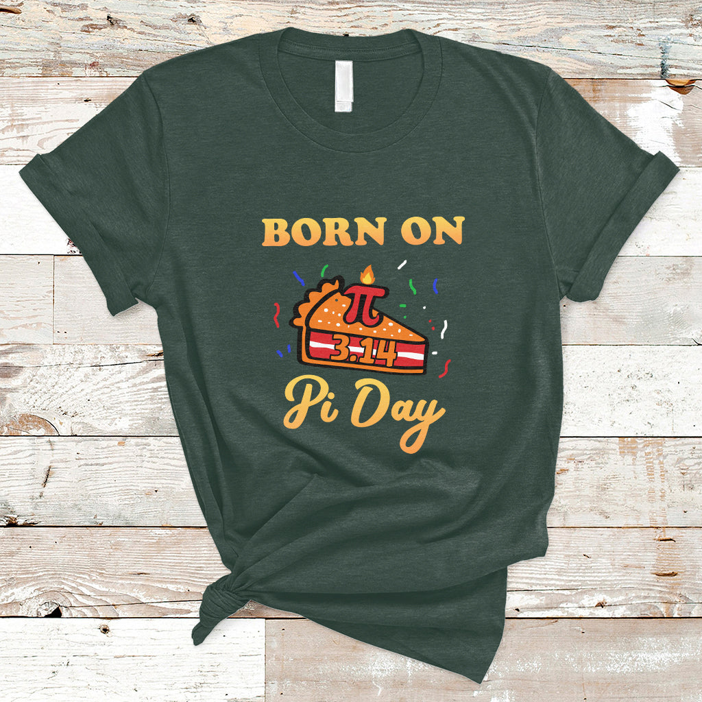 Born On Pi Day 3.14 March 14th Birthday Cute Pie Pi Symbol T Shirt - Wonder Print Shop