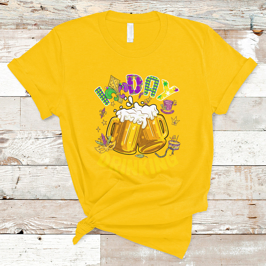 Funny Mardi Gras Party I Love Day Drinking Team Beers Lovers T-Shirt - Wonder Print Shop