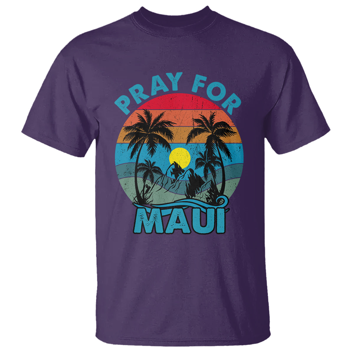 Pray For Maui Maui Strong Hawaii Strong Retro T Shirt - Wonder Print Shop