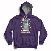 120 Days Smarter Happy 120 Days Of School Graduate Owl Students Hoodie - Wonder Print Shop