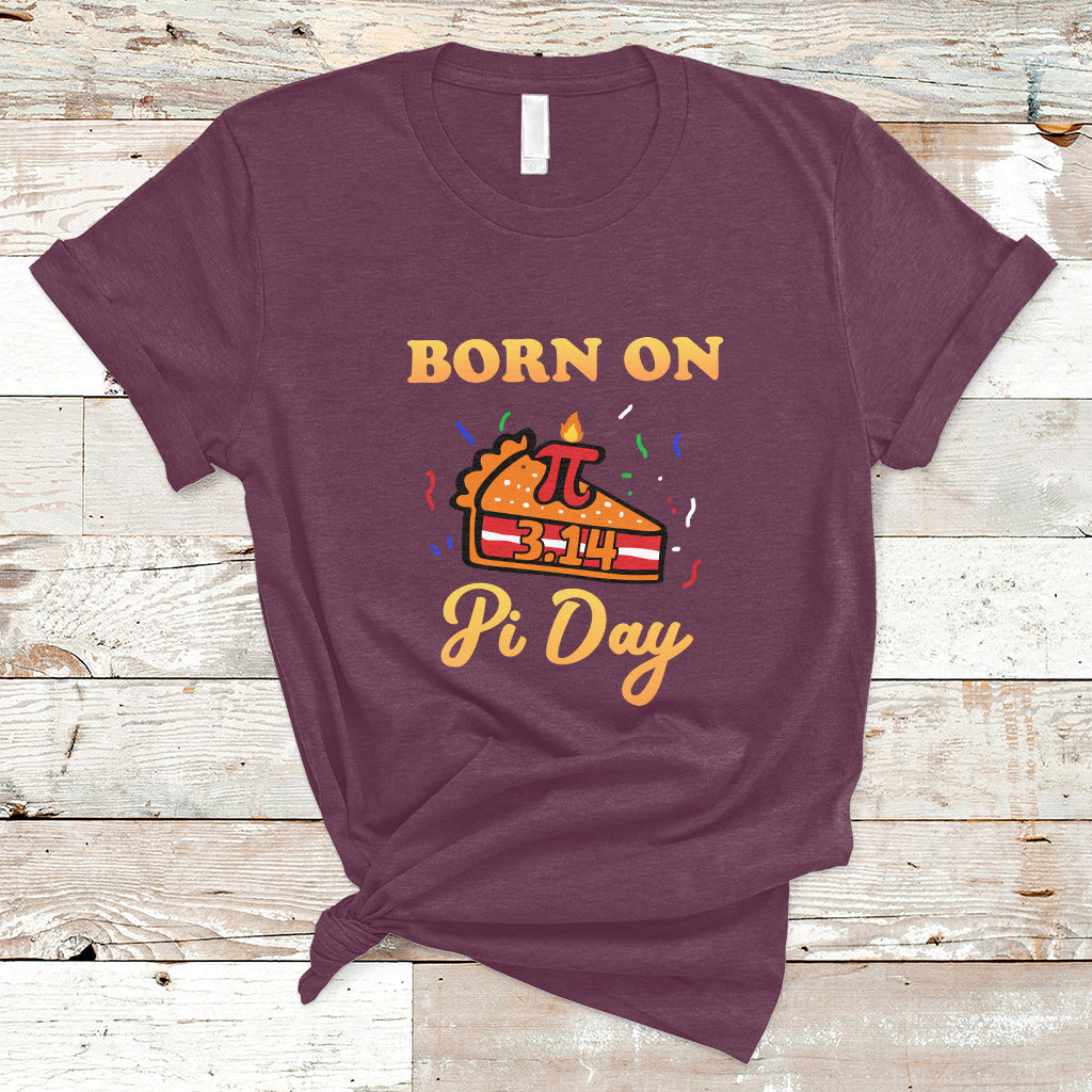 Born On Pi Day 3.14 March 14th Birthday Cute Pie Pi Symbol T Shirt - Wonder Print Shop