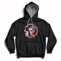Messy Bun Skeleton No Valetine No Problem Anti Valentines Hoodie - Wonder Print Shop