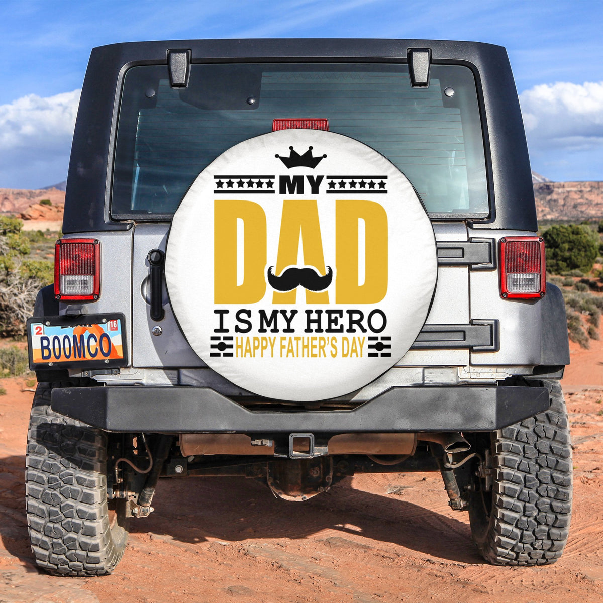 Father's Day Tire Covers - My Dad Is My Hero Happy Father's Day Spare Tire Cover NO.16 LT8 - Wonder Print Shop
