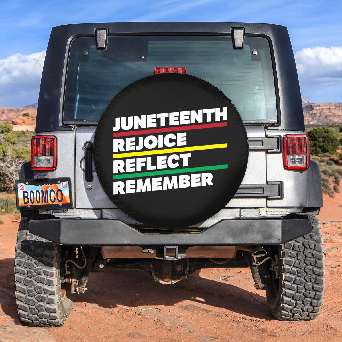African Tire Covers - Juneteenth Spare Tire Cover Juneteenth Rejoice Reflect Remember NO.160 LT8 - Wonder Print Shop