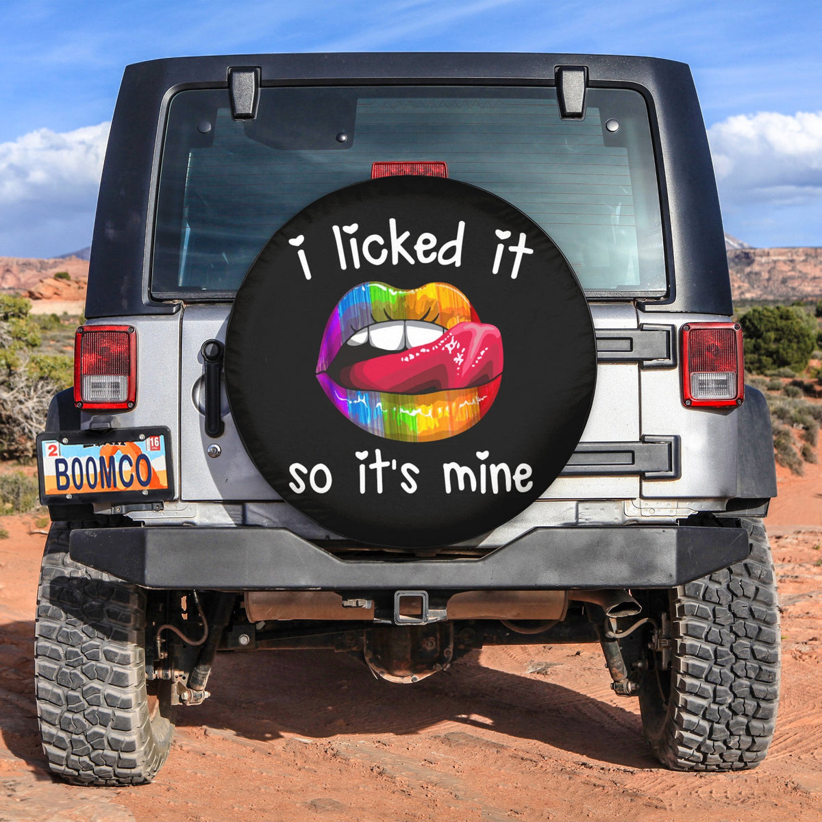 LGBT Tire Covers - I Licked It So It's Mine Spare Tire Cover NO.98 LT8 - Wonder Print Shop