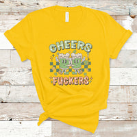 Retro Cheers Fuckers St Patrick's Day Mens Womens Beer Drinking Beer Mugs T-Shirt - Wonder Print Shop