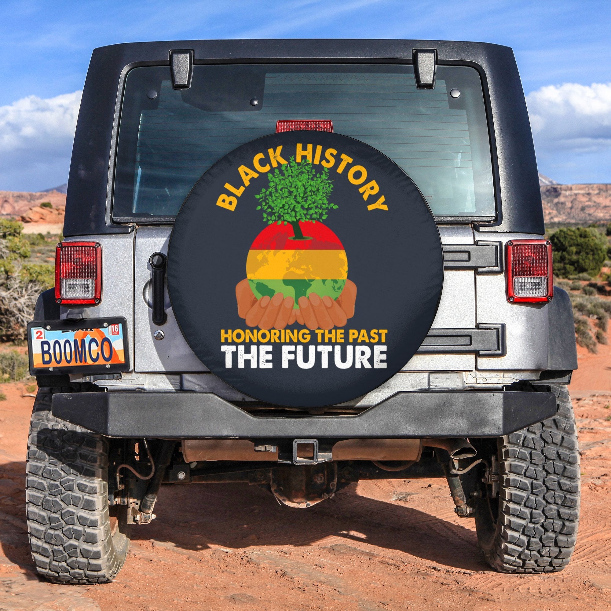 African Tire Covers - Juneteenth Spare Tire Cover Black History Honoring The Past The Future NO.162 LT8 - Wonder Print Shop