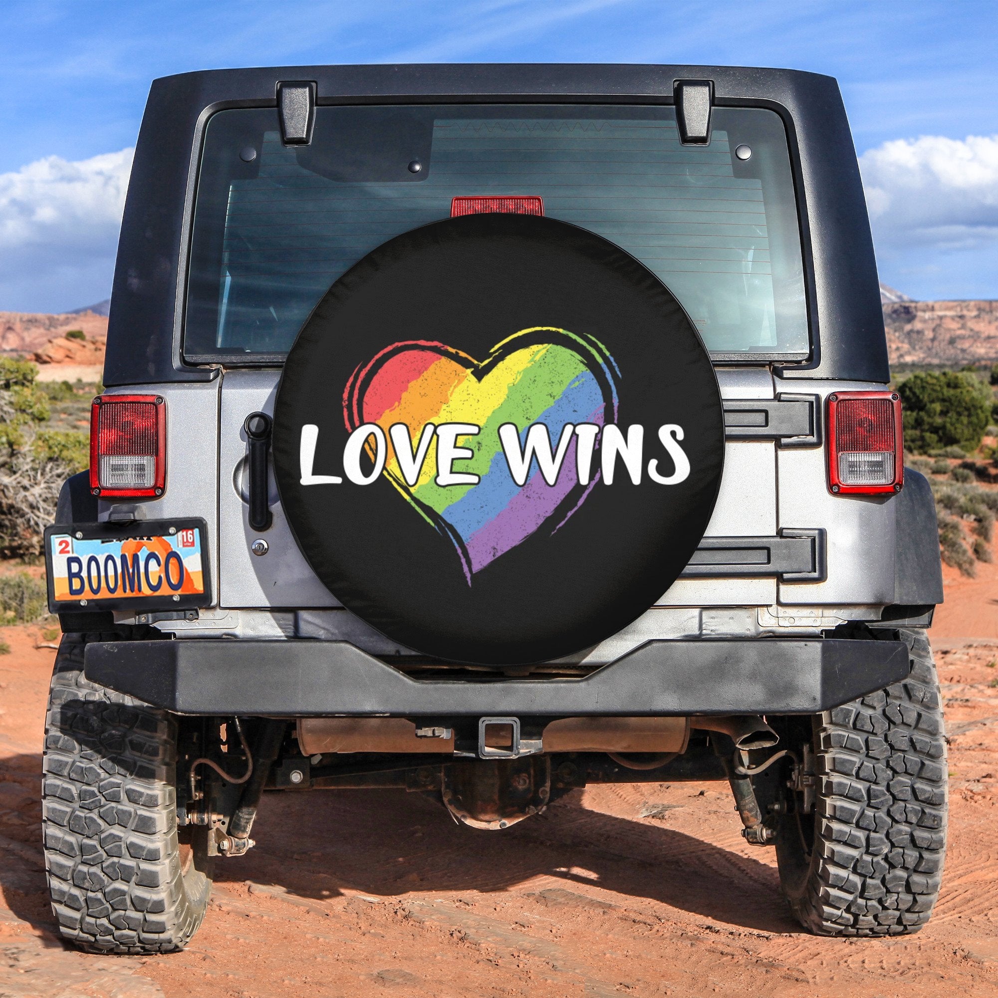 LGBT Tire Covers - Love Wins Pride Spare Tire Cover NO.100 LT8