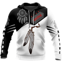 Premium Native American Feather All Over Printed Hoodie - Wonder Print Shop