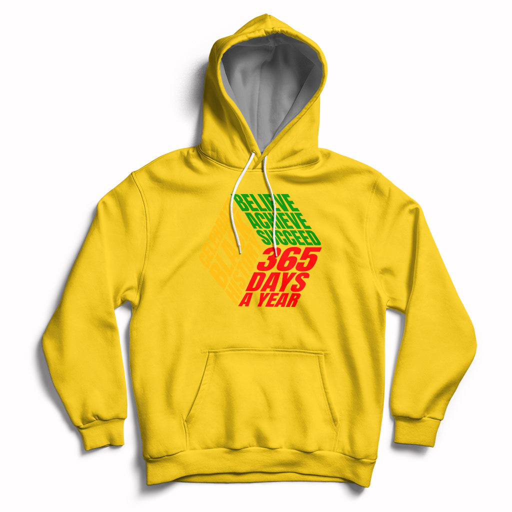 Believe Achieve Succeed Black History Month Proud African Hoodie - Wonder Print Shop