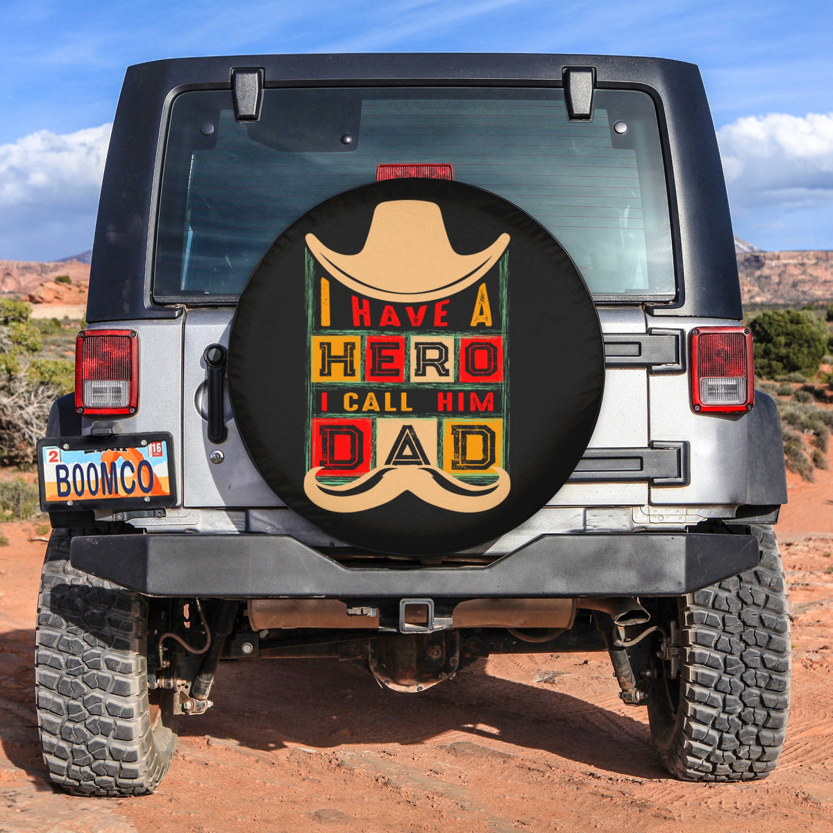 Father's Day Tire Covers - I Have A Hero I Call Him Dad Spare Tire Cover NO.167 LT8 - Wonder Print Shop