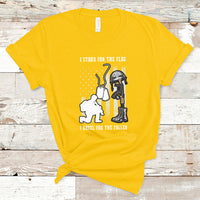We Stand For the Flag We Kneel For The Fallen US Patriots T-Shirt - Wonder Print Shop