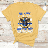 US Navy Veterans Make The Best Grandpas USA Flag Anchor T Shirt - Wonder Print Shop