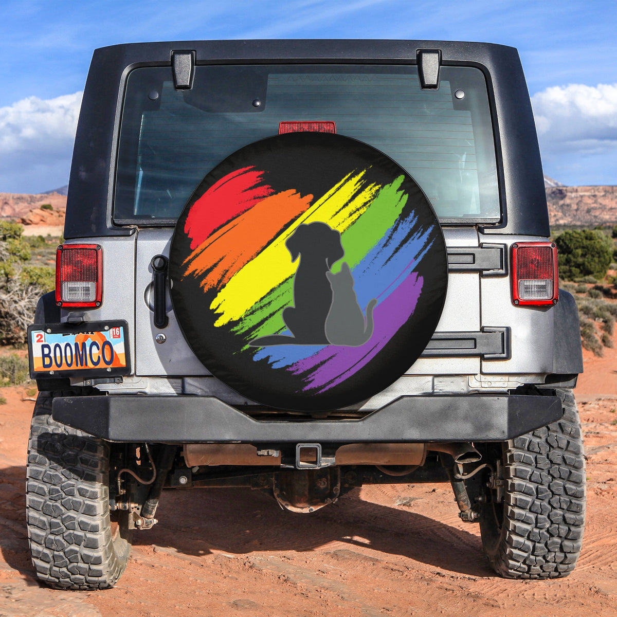 LGBT Tire Covers - Dog And Cat Pride Spare Tire Cover NO.106 LT8 - Wonder Print Shop
