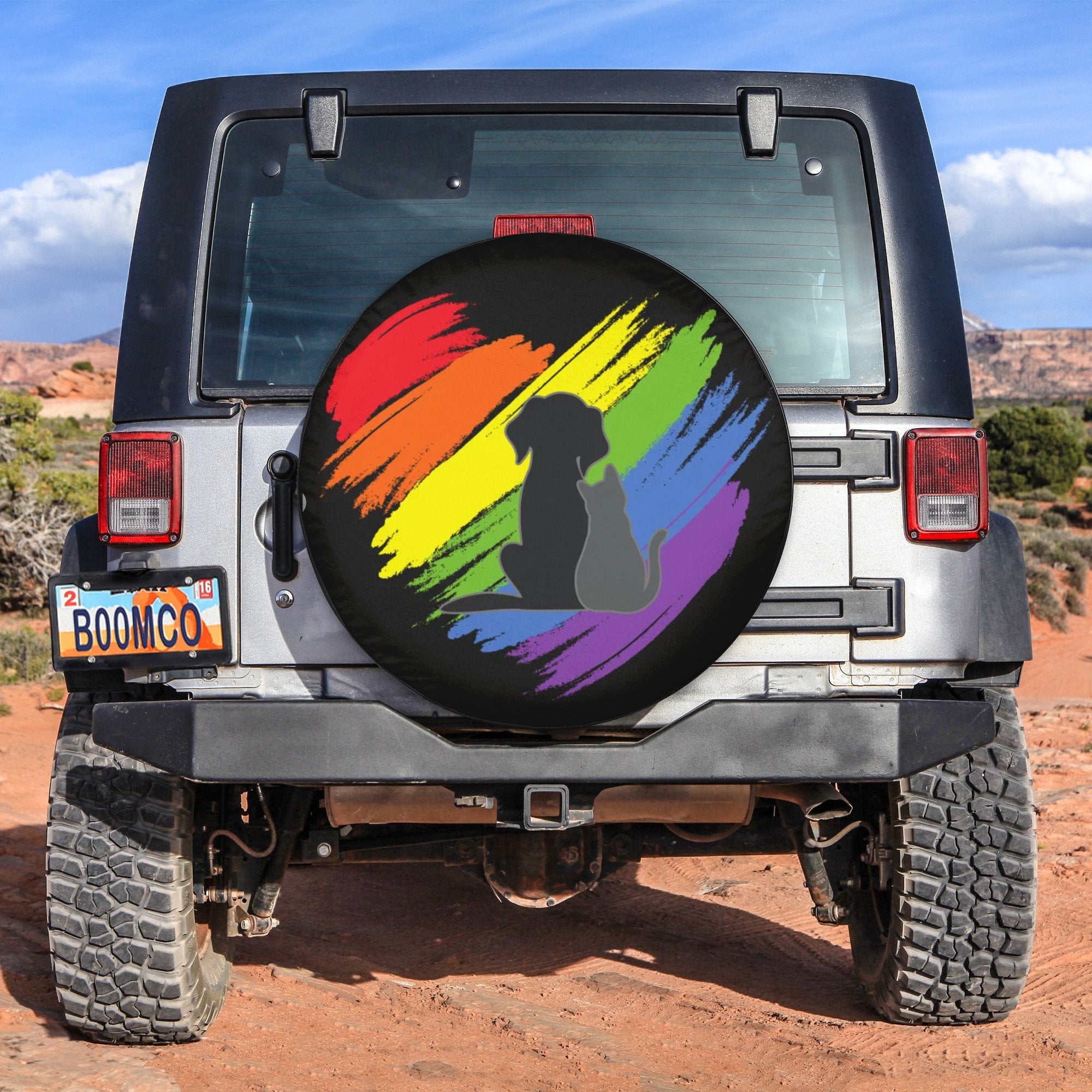 LGBT Tire Covers - Dog And Cat Pride Spare Tire Cover NO.106 LT8