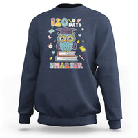 120 Days Smarter Happy 120 Days Of School Graduate Owl Students Sweatshirt - Wonder Print Shop