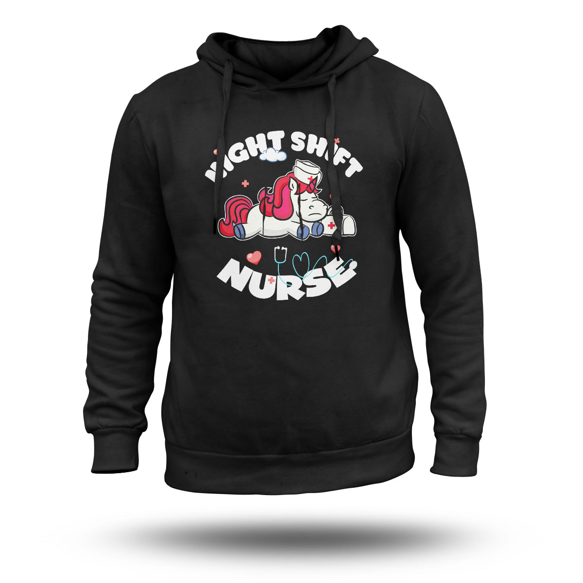Night Shift Nurse Funny Nurse Unicorn Stethoscope, Nurse Hoodie - Wonder Print Shop