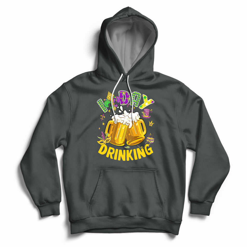 Funny Mardi Gras Party I Love Day Drinking Team Beers Lovers Hoodie - Wonder Print Shop