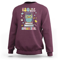 120 Days Smarter Happy 120 Days Of School Graduate Owl Students Sweatshirt - Wonder Print Shop