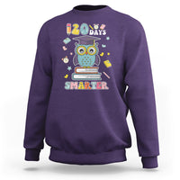 120 Days Smarter Happy 120 Days Of School Graduate Owl Students Sweatshirt - Wonder Print Shop