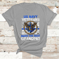 US Navy Veterans Make The Best Grandpas USA Flag Anchor T Shirt - Wonder Print Shop