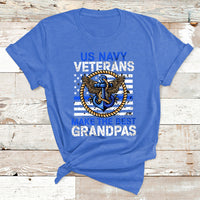 US Navy Veterans Make The Best Grandpas USA Flag Anchor T Shirt - Wonder Print Shop