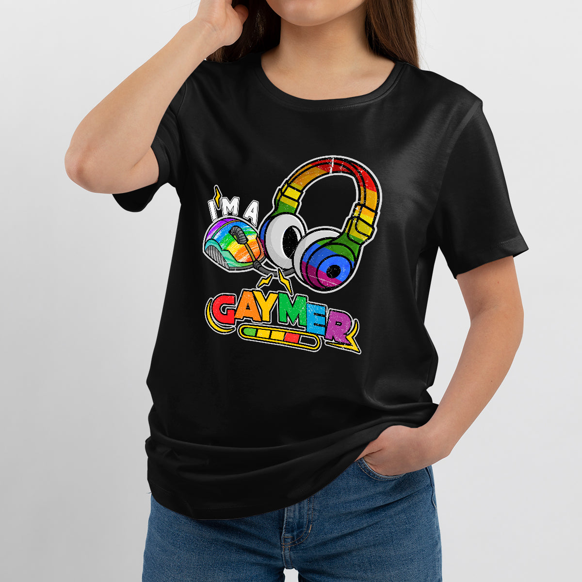 GAYMER LGBT Pride Gay Gamer Rainbow Controller Headphones, LGBT T Shirt - Wonder Print Shop