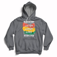 Listen Learn Love African American Teach Black History Month Hoodie - Wonder Print Shop