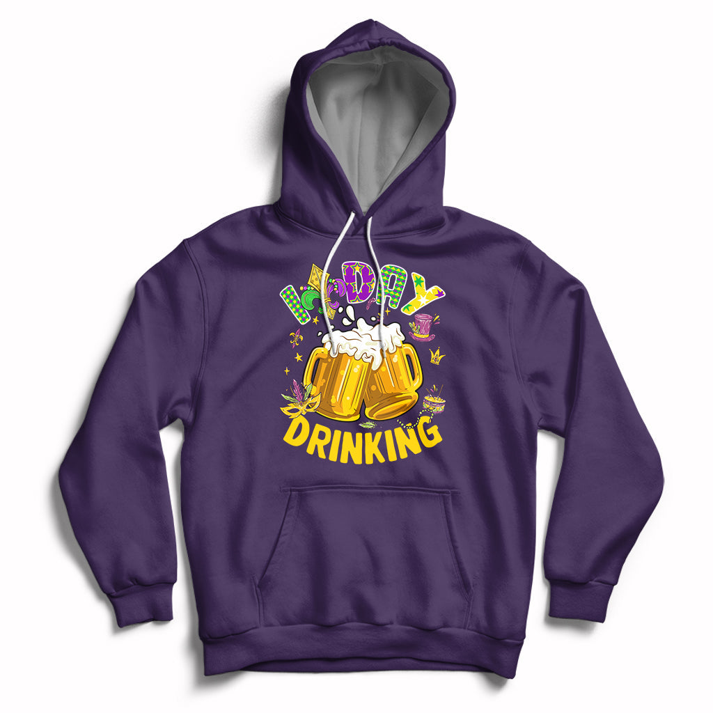 Funny Mardi Gras Party I Love Day Drinking Team Beers Lovers Hoodie - Wonder Print Shop