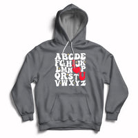 Alphabet Abc I Love You Valentines Day Heart Gifts Hoodie - Wonder Print Shop