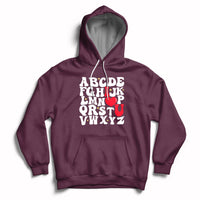 Alphabet Abc I Love You Valentines Day Heart Gifts Hoodie - Wonder Print Shop