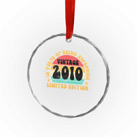 16th Birthday Crystal Glass Ornament Vintage 16yr 2010 Limited Edition 16 Year Old Gift