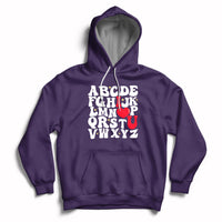 Alphabet Abc I Love You Valentines Day Heart Gifts Hoodie - Wonder Print Shop