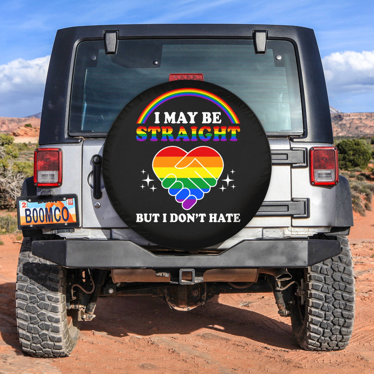 LGBT Tire Covers - I May Be Straight But I Don't Hate Handshake Spare Tire Cover NO.108 LT8 - Wonder Print Shop