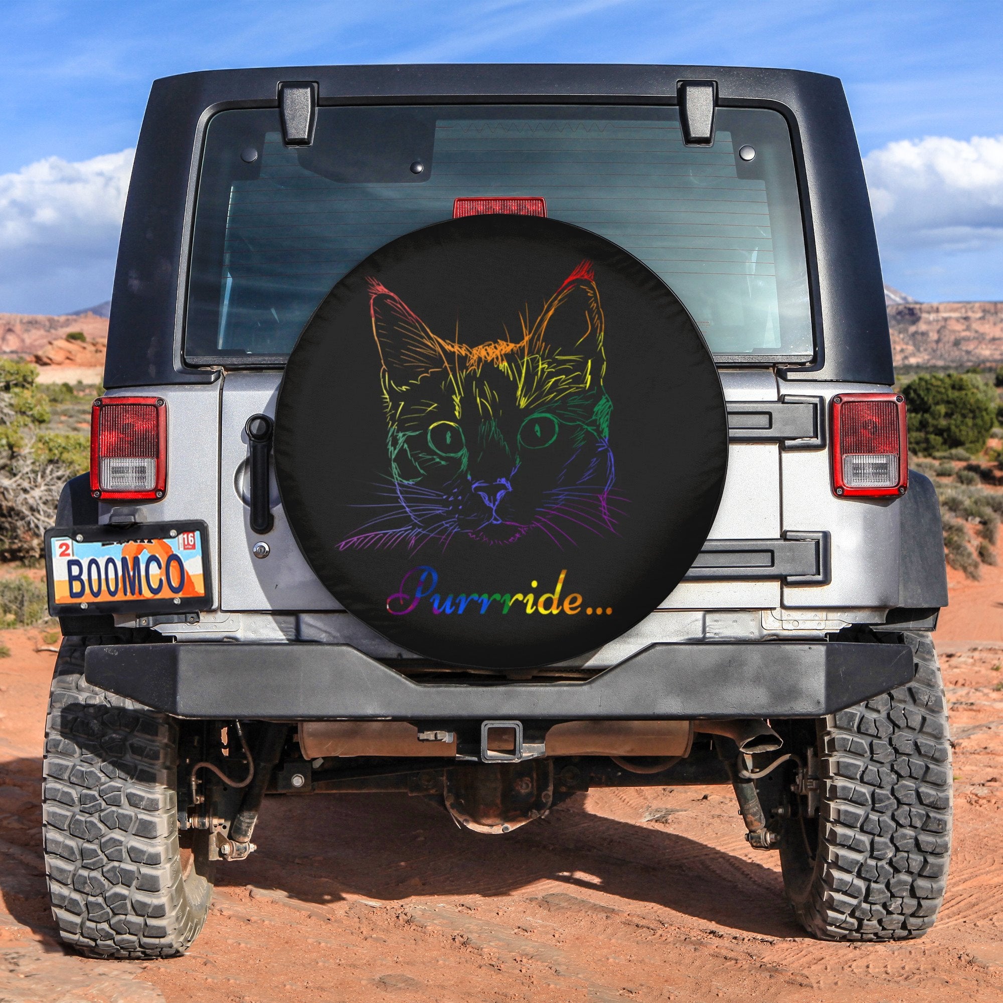 LGBT Tire Covers - Cat Purride Spare Tire Cover NO.110 LT8 - Wonder Print Shop