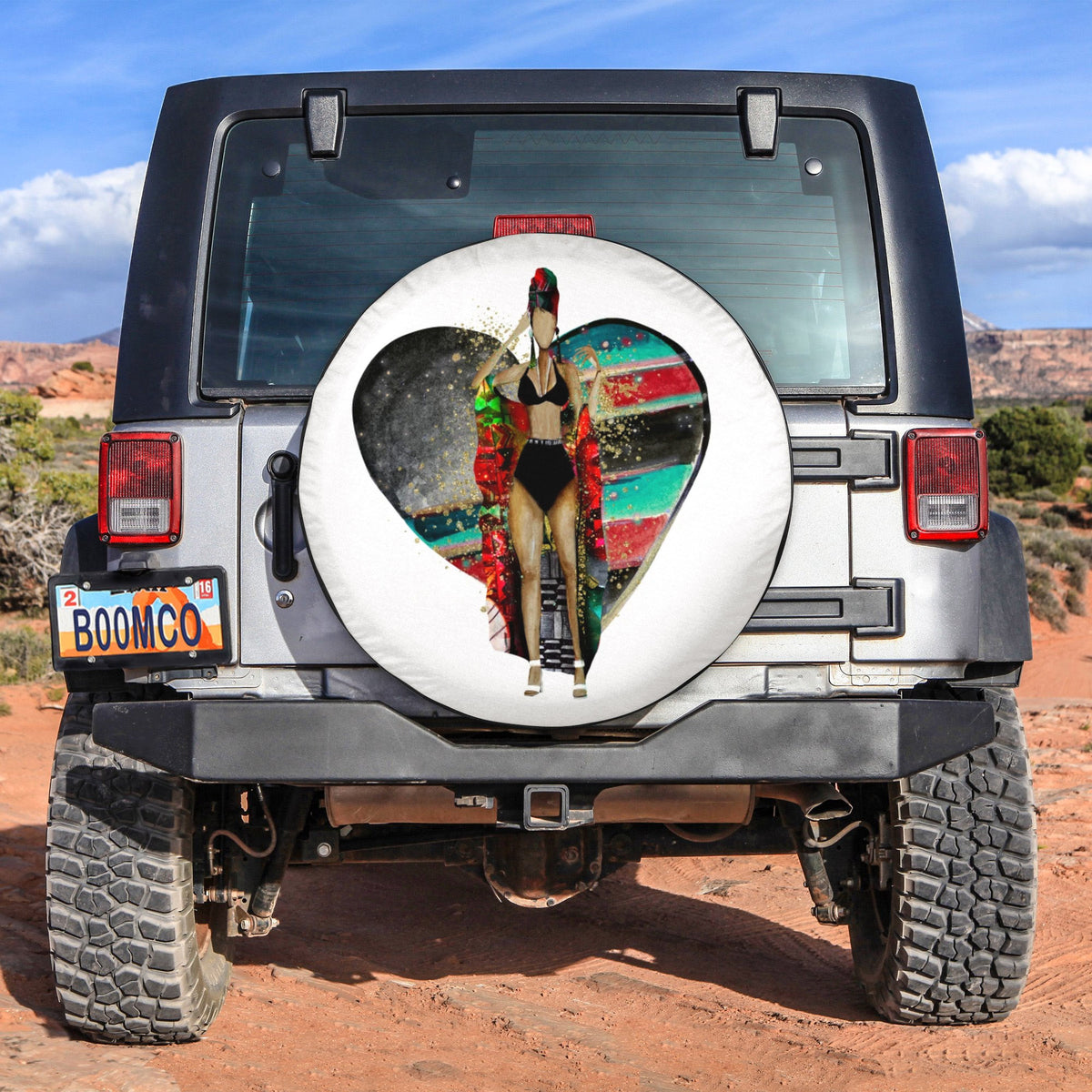 African Tire Covers - Juneteenth Spare Tire Cover Black Fancy Girl Heart Vibes NO.175 LT8 - Wonder Print Shop