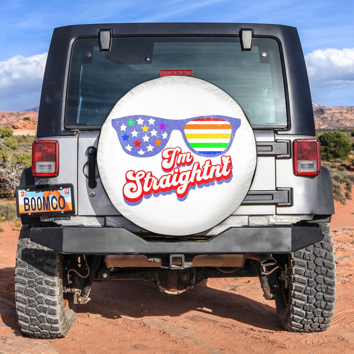 LGBT Tire Covers - I'm Straight American Glasses Spare Tire Cover NO.112 LT8 - Wonder Print Shop