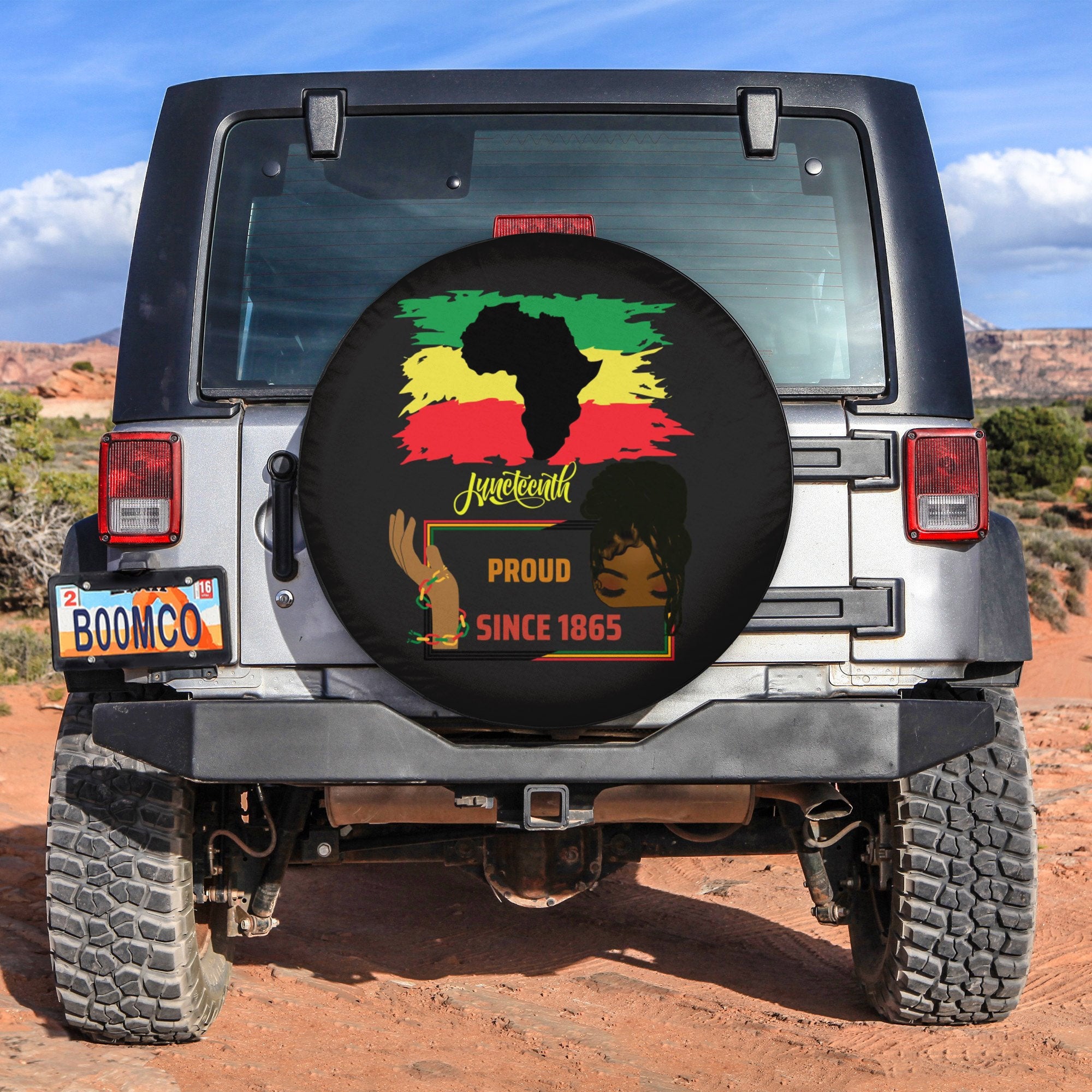 African Tire Covers - Juneteenth Spare Tire Cover Proud Since 1865 Black Girl NO.177 LT8