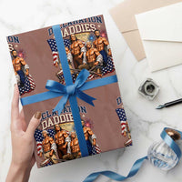 1776 America Declaration Daddies Patriotic Wrapping Paper Roll Funny Buff Founding Fathers Muscular Patriots