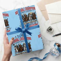 1776 National Champions Liberty Legends Vintage Wrapping Paper Roll Horseback Founding Fathers America 250th Anniversary