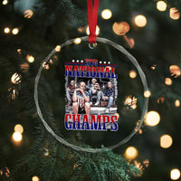 1776 National Champs Crystal Glass Ornament Funny Founding Father USA 250th Anniversary