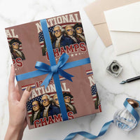 1776 National Champs Founding Father Wrapping Paper Roll Funny 4th of July Patriotic