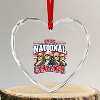 1776 National Champs Founding Fathers Graphic Heart Crystal Glass Ornament Funny George Washington and Presidents Sunglasses Sports Style Patriotic